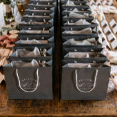 Destination Wedding Monogram Dark Grey Welcome Bag ラージペーパーバッグ