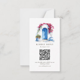 Destination Wedding QR Code Online RSVP Cards ノートカード