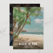 Destination Wedding Tropical Beach Save the Date  (正面/裏面)