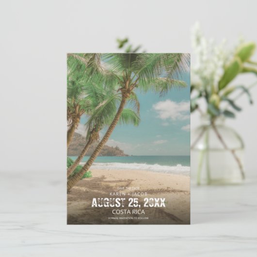 Destination Wedding Tropical Beach Save the Date  (スタンド正面)