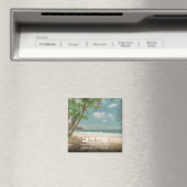 Destination Wedding Tropical Beach Save the Date  マグネット (インサイチュ (食洗機))