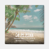 Destination Wedding Tropical Beach Save the Date  マグネット (正面)