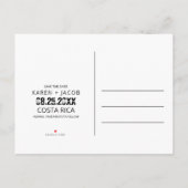 Destination Wedding Tropical Beach Save the Date  案内ポストカード (裏面)