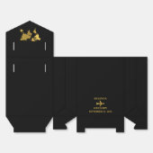 Destination Wedding World Passport Black Gold フェイバーボックス (見開き)