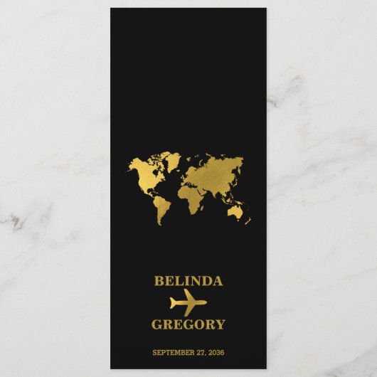 Destination Wedding World Passport Black Gold メニュー (裏面)