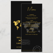 Destination Wedding World Passport Black Gold メニュー (正面/裏面)