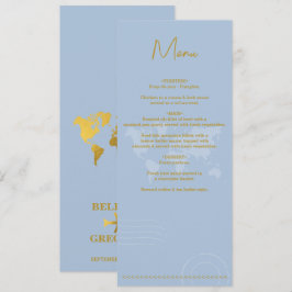Destination Wedding World Passport Blue Gold メニュー