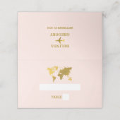 Destination Wedding World Passport Blush Pink Gold プレイスカード (外部開封)