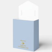 Destination Wedding World Passport Dusty Blue Gold フェイバーボックス (見開き)