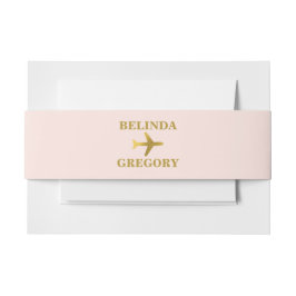 Destination Wedding World Passport Pink Gold 招待状ベリーバンド