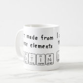 Destiniの定期的なテーブル名mag コーヒーマグカップ (正面左)