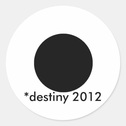 *destiny 2012 BlackcSqCircleTrans-3 ラウンドシール (正面)