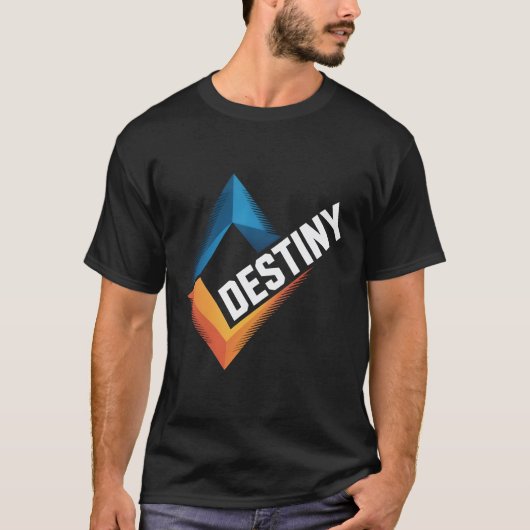 Destiny Motivational T-Shirt | Modern Geometric Gr Tシャツ (正面)