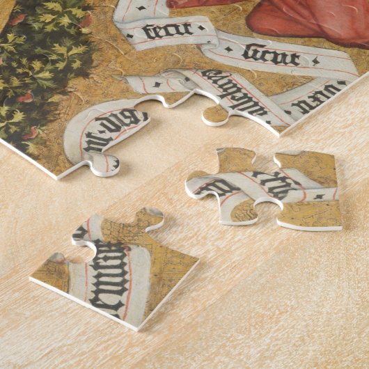 Destnaからの三日月形の月のヴァージンそして子供 ジグソーパズル (側面)