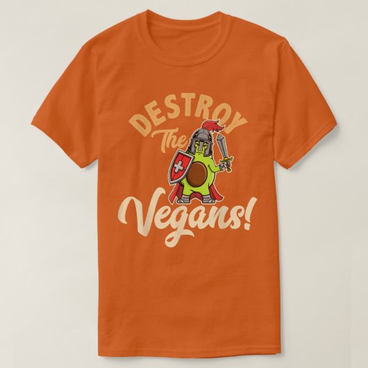 Destroy The Vegans, Funny Vegetarian, Fresh Avocad Tシャツ (デザイン正面)