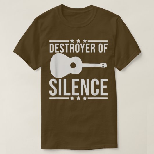 Destroyer Of Silence Guitar Saying Quote Guitarist Tシャツ (デザイン正面)
