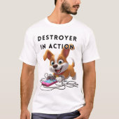 Destroyer Puppy in Action Tシャツ (正面)