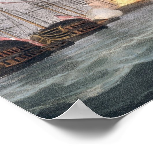 Destruction of the Danish Fleet before Copenhagen, ポスター (角)