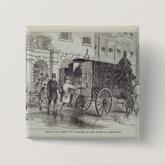 Detの家の刑務所のヴァンのとる囚人 缶バッジ (正面)