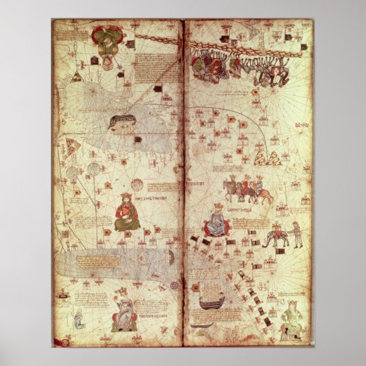 Detail of Asia from the Catalan ポスター (正面)