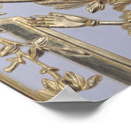 Detail of panelling depicting ポスター (角)