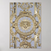 Detail of panelling depicting ポスター (正面)