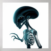Detailed Alien with Skeletal Structure Visible ポスター (正面)