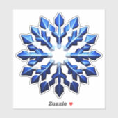 Detailed Blue Snowflake シール (シート)