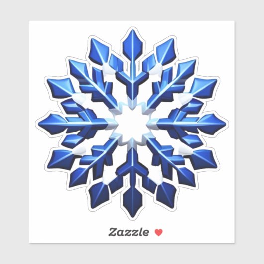 Detailed Blue Snowflake シール (シート)