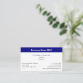 Detailed Business and Corporate Navy Blue, White 名刺 (スタンド正面)