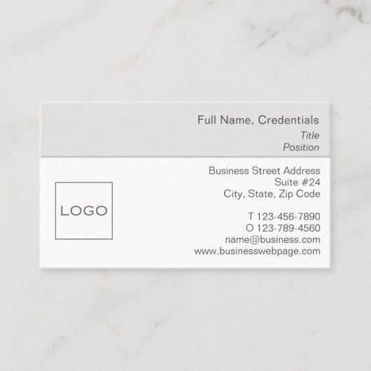 Detailed Business and Corporate White, Brown 名刺 (正面)