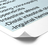 Detailed Chart of the Symptoms of Cystic Fibrosis ポスター (角)