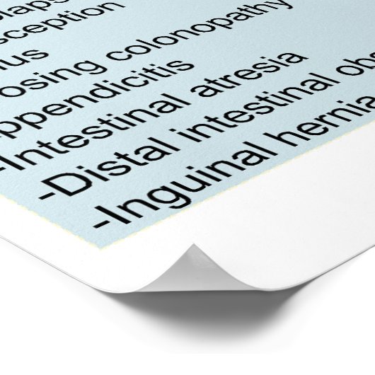 Detailed Chart of the Symptoms of Cystic Fibrosis ポスター (角)