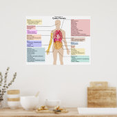 Detailed Chart of the Symptoms of Cystic Fibrosis ポスター (キッチン)