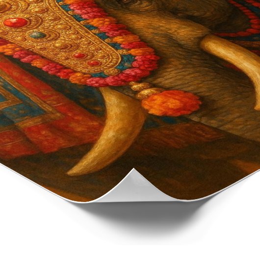 Detailed Elephant Head Decorations - Cultural Fest ポスター (角)