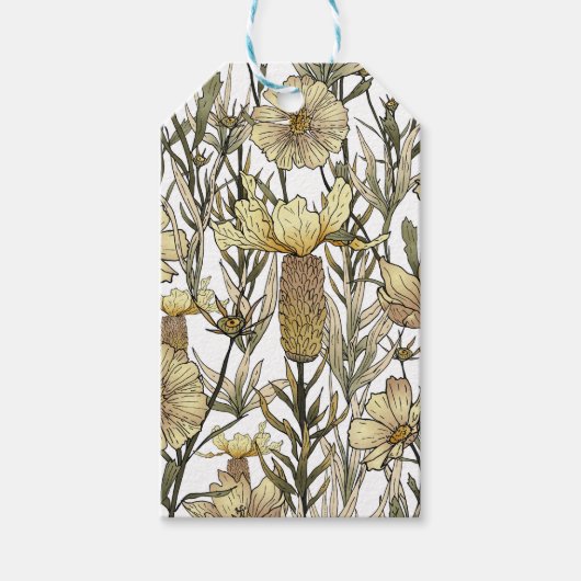 Detailed Floral Pattern ギフトタグ (正面)