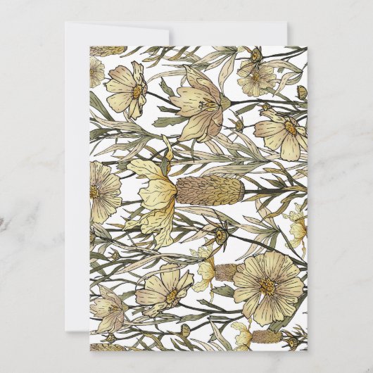 Detailed Floral Pattern 招待状 (正面)