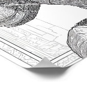 Detailed Knight in Full Armor - Coloring Page ポスター (角)