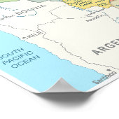 Detailed Map of Brazil ポスター (角)