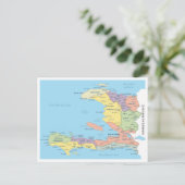 Detailed map of Haiti Regions ポストカード (スタンド正面)