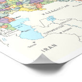 Detailed Map of Russia Poster ポスター (角)