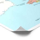 Detailed Map of United Kingdom ポスター (角)