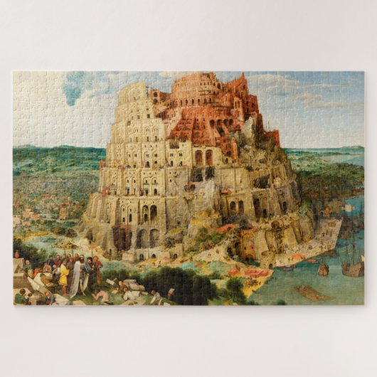 Detailed Pieter Bruegel「Tower of Babel」, 1563, ジグソーパズル (横)