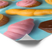 Detailed Undulating Pastry Wallpaper and Art Print ポスター (角)