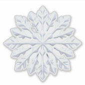Detailed White Snowflake Design シール (正面)