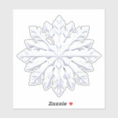 Detailed White Snowflake Design シール (シート)