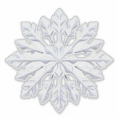 Detailed White Snowflake Design シール (正面)