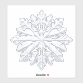 Detailed White Snowflake Design シール (シート)