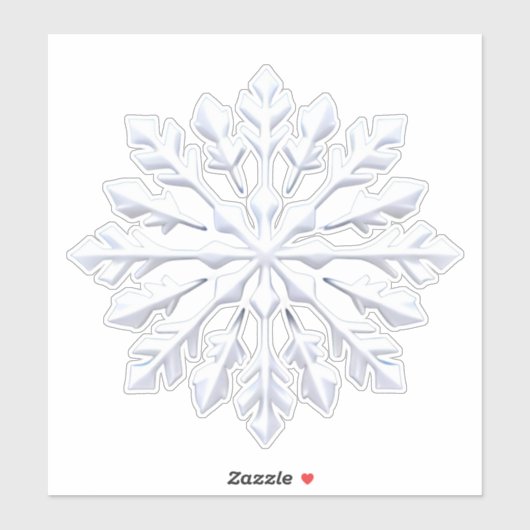 Detailed White Snowflake Design シール (シート)