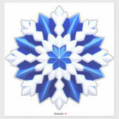 Detailed White Snowflake Design シール (シート)